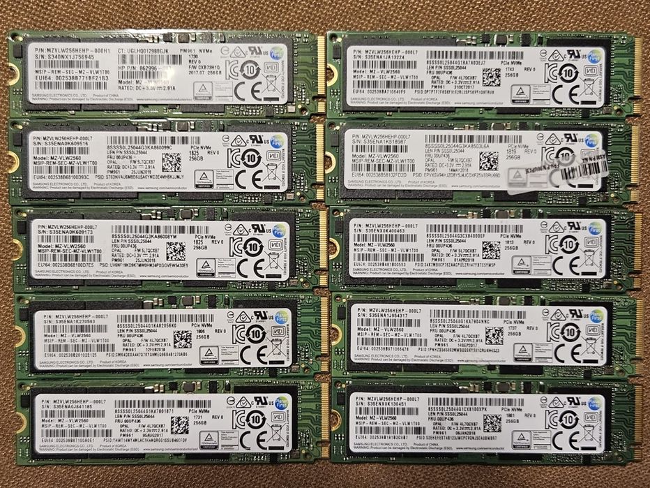 Samsung 256gb nvme ssd m2