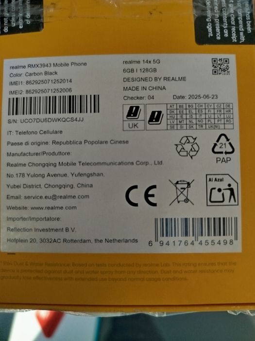 Realme  14x 5G Carbon Black