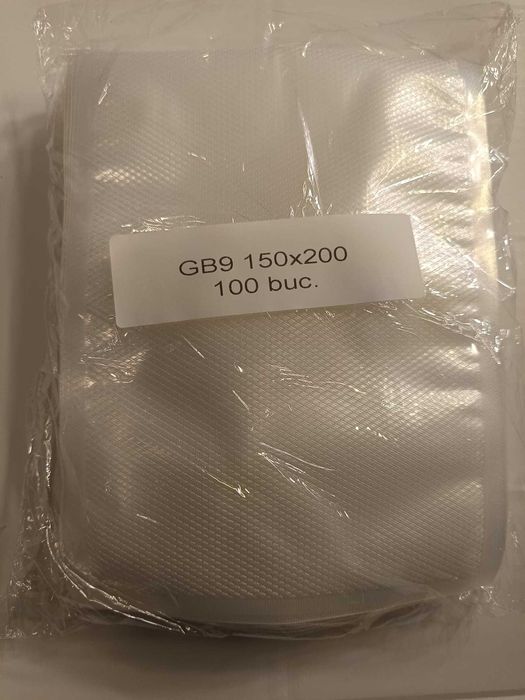 Pungi gofrate pentru vidat 100 buc. - dimensiune 15 x 20 cm