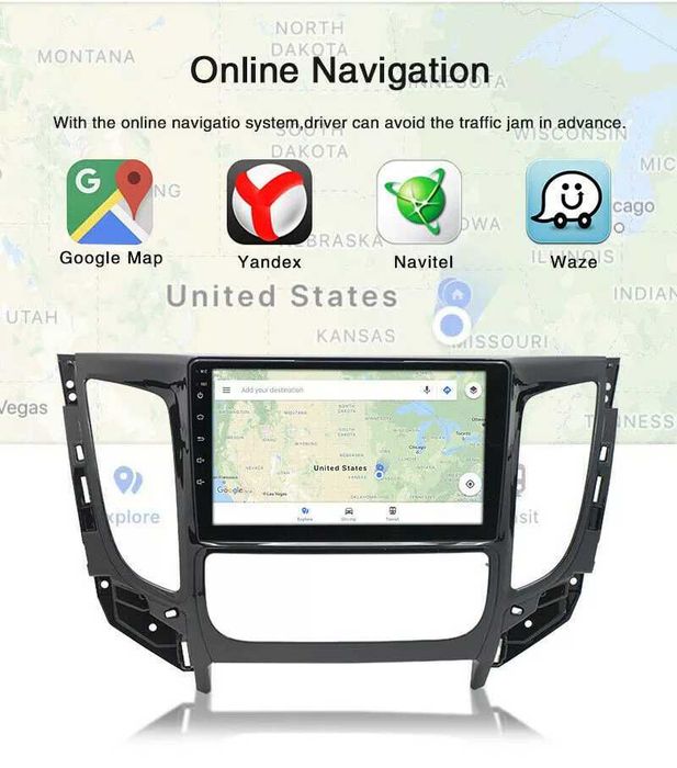 Мултимедия за Mitsubishi Triton L200 Двоен дин Навигация плеър Android