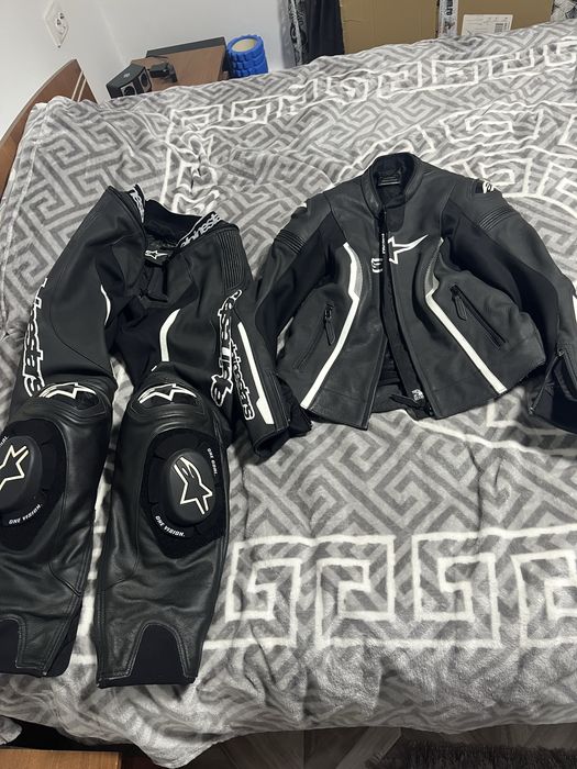 Vand costum moto Alpinestars Stella Missile V2 Negru/Alb – marime 42 (dama)