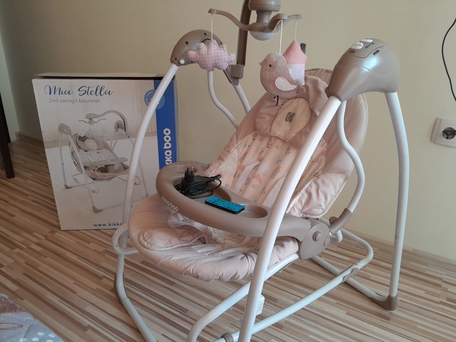 Бебешка - люлка шезлонг Kikka Boo Mia Stella Beige