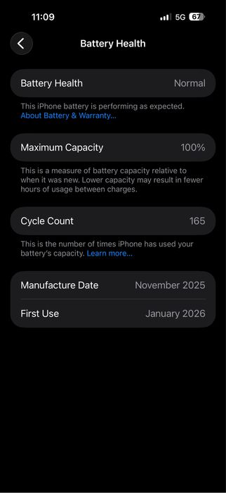 iPhone 17 Pro Max: 100% battery, 256GB