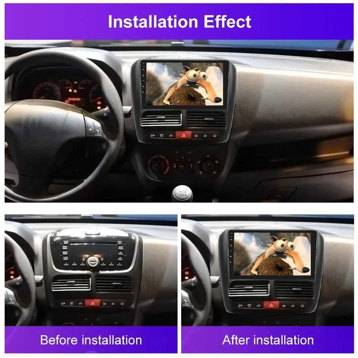 Мултимедия Двоен дин за FIAT DOBLO навигация плеър Android OPEL COMBO