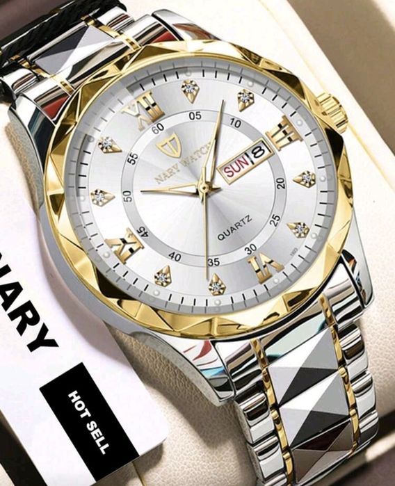 Различни модели мъжки календарни светещи кварцови часовници