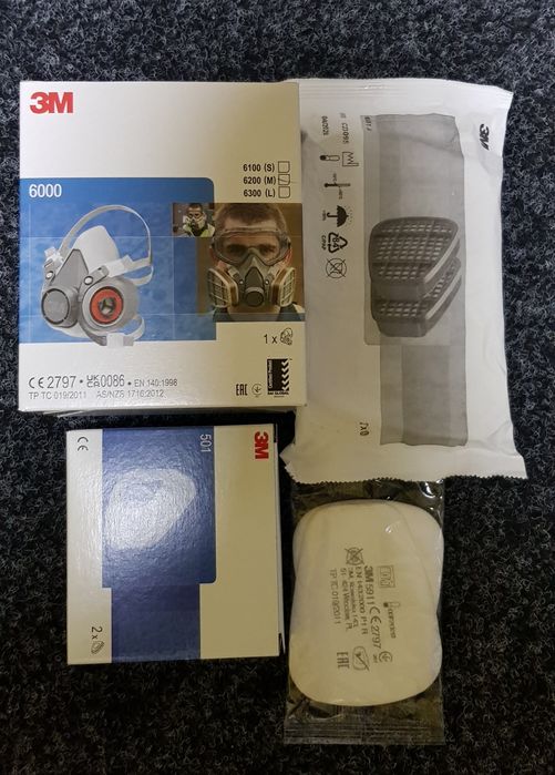 Mască 3M + filtre prefiltre capace