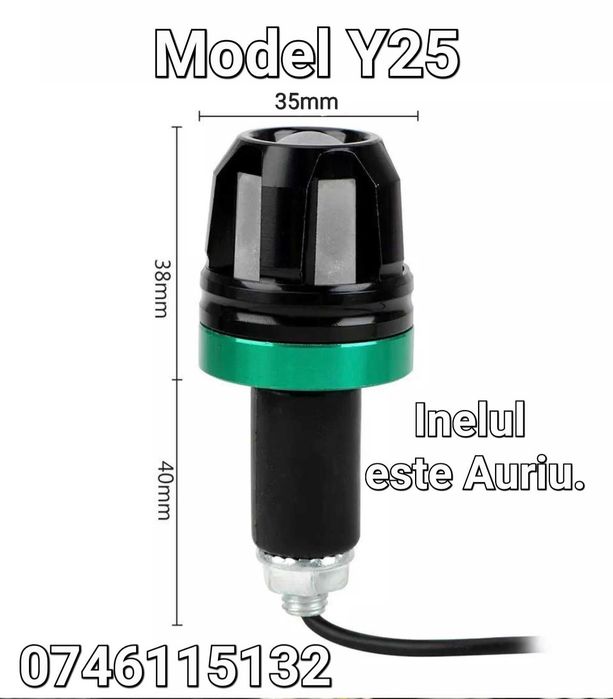 Semnalizari ghidon-Semnalizare LED+Pozitie-Capete Ghidon Aluminiu- Y25