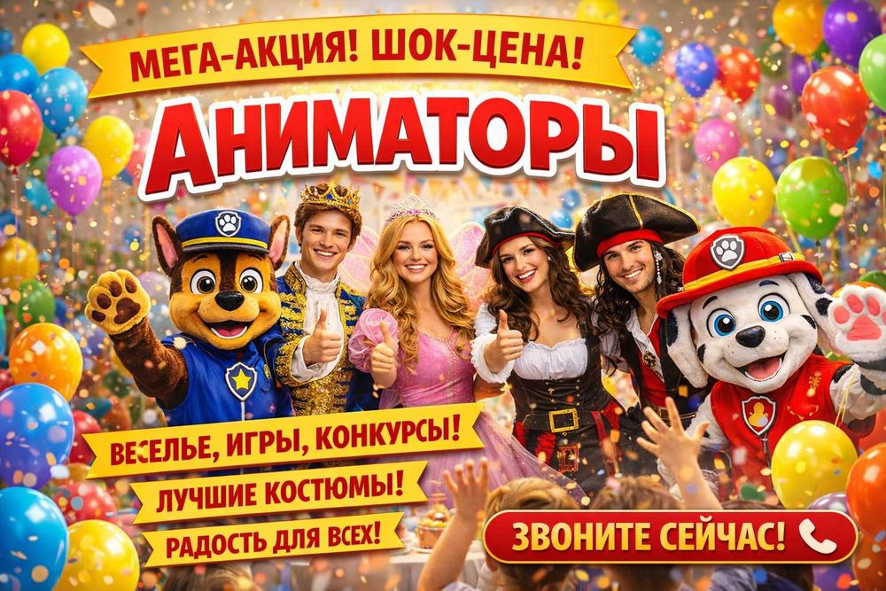 Аниматоры | День рождения | Шок-цена 700 тысяч !