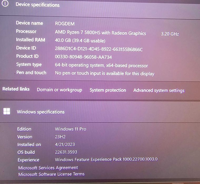 Laptop Asus Zephyrus G14 Ryzen 5800HS in stare foarte buna!!