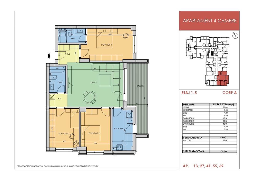 Apartament 4 camere, Apollo Residence, Metrou Berceni, 5 minute, 105mp