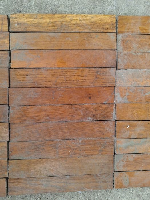 Дубовый штучный паркет советский, 15.5×3.5см