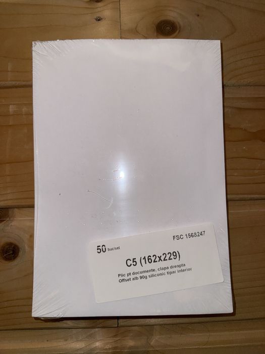 Plicuri albe, set 60 buc