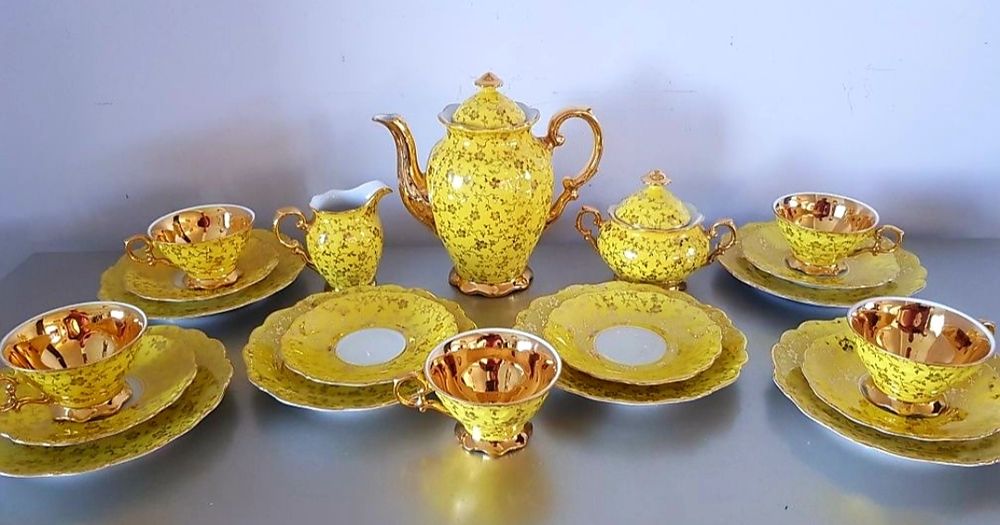 Set cafea/desert vechi de colectie din porțelan