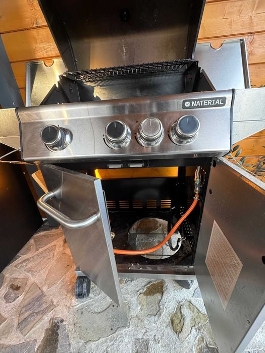 Grătar pe gaz NATERIAL Hudson 3+1 arzătoare