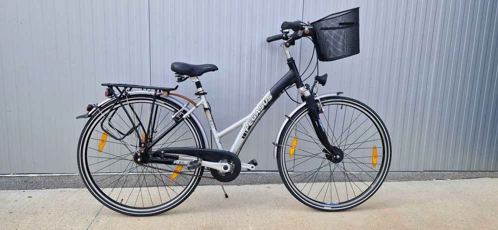 Дамски алуминиев велосипед Pegasus 28"колело с кошница