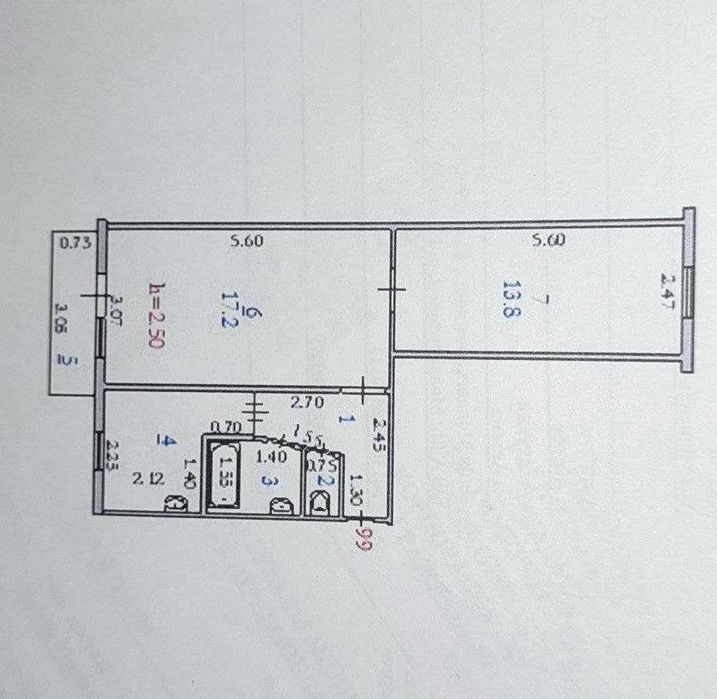 Продам 2х комнатную квартиру 4/5