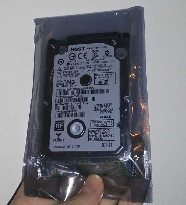 Hard Disk 500GB Laptop 7200rpm 24 ore folosit Hdd HGST Sata 3