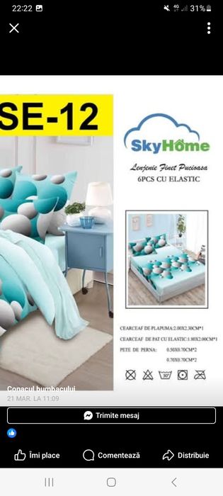 Lenjerie de pat 6 piese