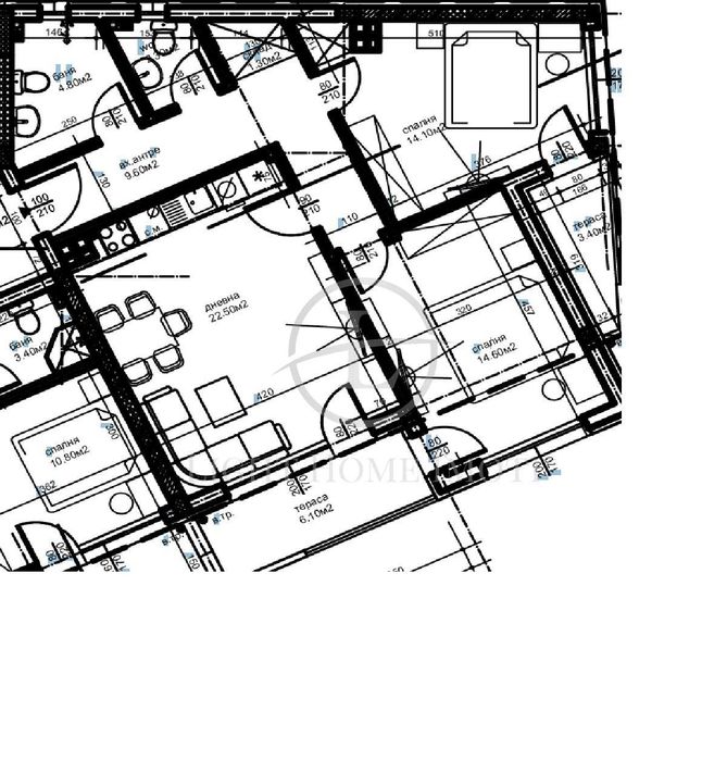Реф. 1018 Тристаен апартамент / Модър