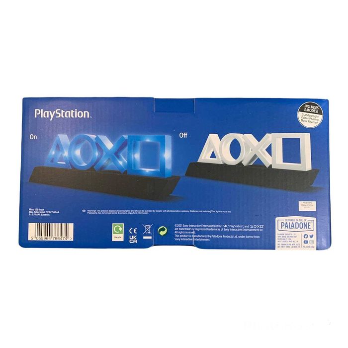 Lampa LED PlayStation PS5 Icons – nouă, 3 moduri USB/AAA