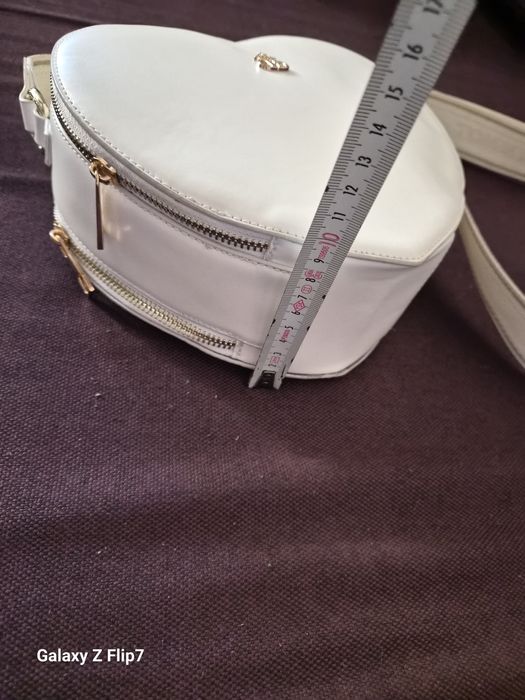 Чанта сърце естествена кожа