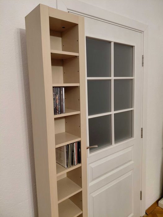 Етажерка за CD, DVD бяла бреза Ikea 12 рафта