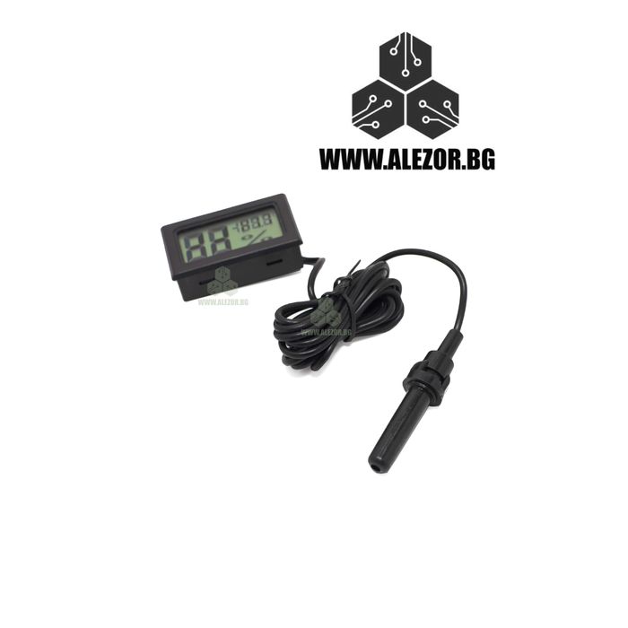 Влагомер с термометър 2в1 сонда и кабел 1,5м., за инкубатор, 20200015