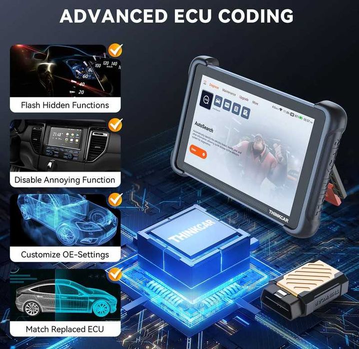 Tester auto profesional THINKCAR THINKSCAN 689BT 4/64GB, Update Viata