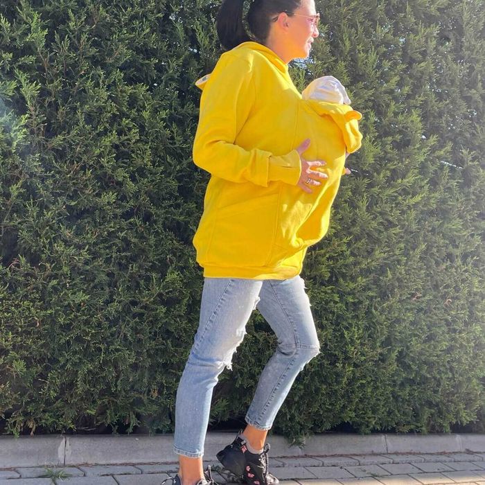 Разпродажба | Памучен суитшърт за бебеносене Simply - Lemon Juice