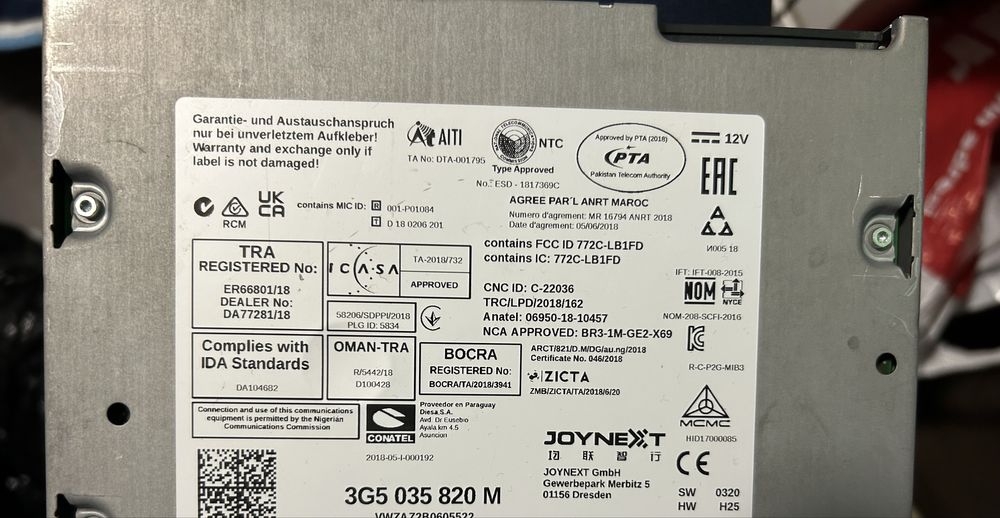 Navigatie multimedia VW P , din 2023 COD 3G5035820M 3G5 035 820 M