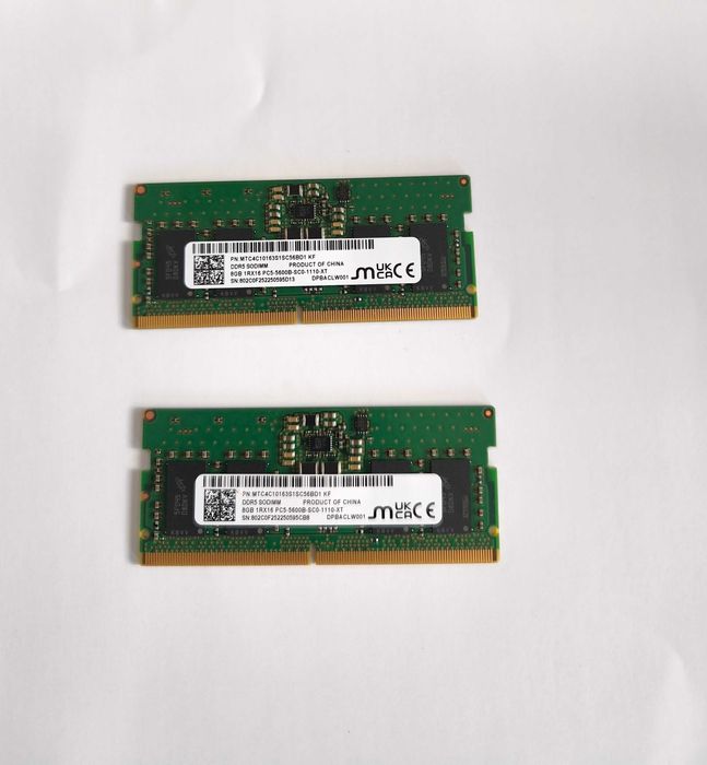 РАМ Памет за лаптоп Micron DDR5  5600 16GB kit (2 x 8)
