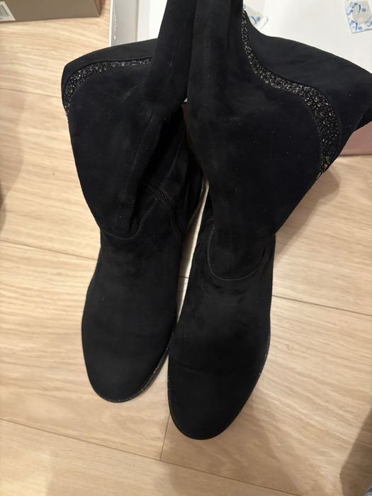 Cizme Epica piele intoarsa neagra 39