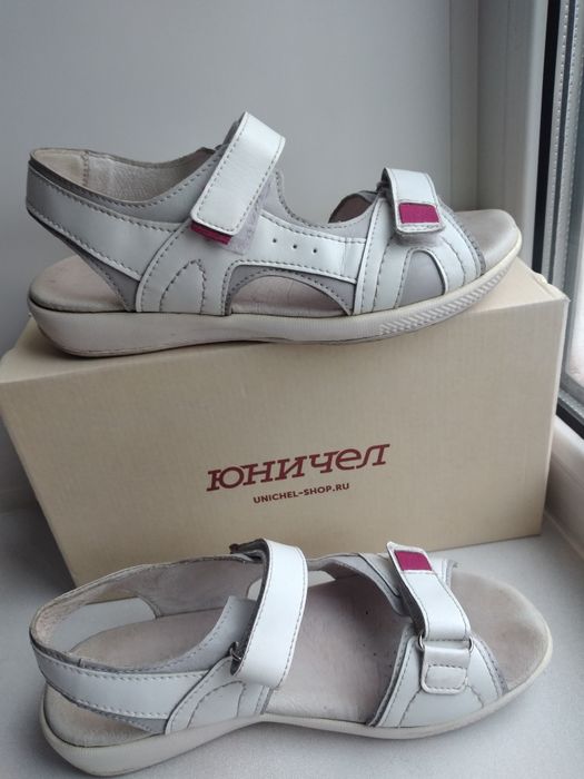 Сандалии девочковые "Юничел". 36 размер. кожа.