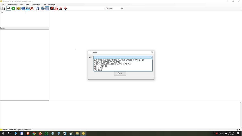 Interfata vLinker FS cu licenta Renolink v2.14 database 2024 + ddt4all