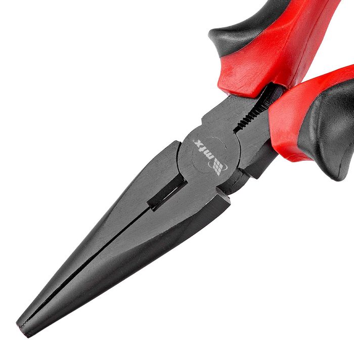 Клещи с удължени полукръгли прави челюсти 180 мм,двукомпонентни дръжки