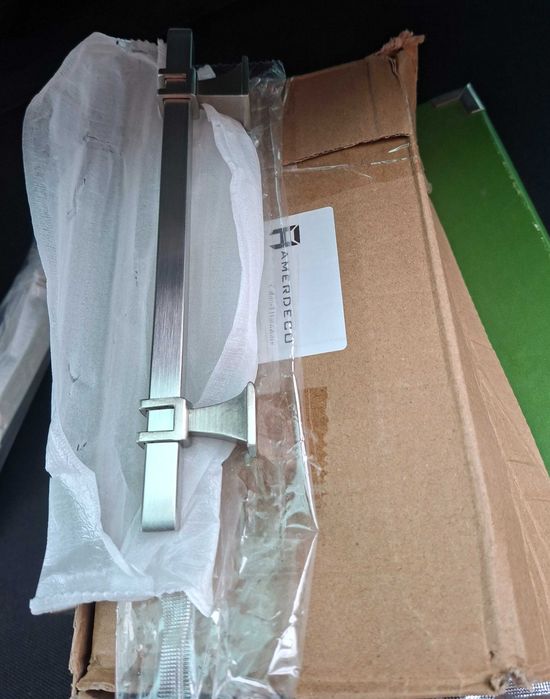 Set 10 manere mobila Amerdeco argintii 186mm