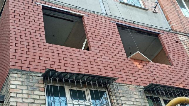 КЛАДКА Балкона -Кирпич