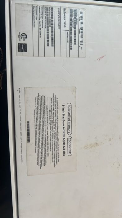 Macbook Air M1 256Gb 2020