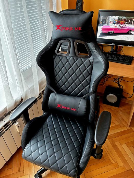 НОВ Геймърски стол - Светещ с дистанционно