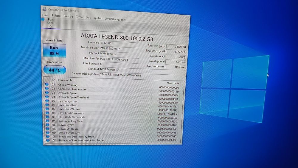 Ssd 1Tb m.2  Adata Legend 800