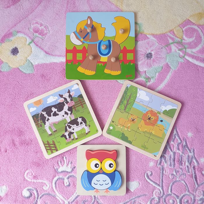 Дървени пъзели за бебе