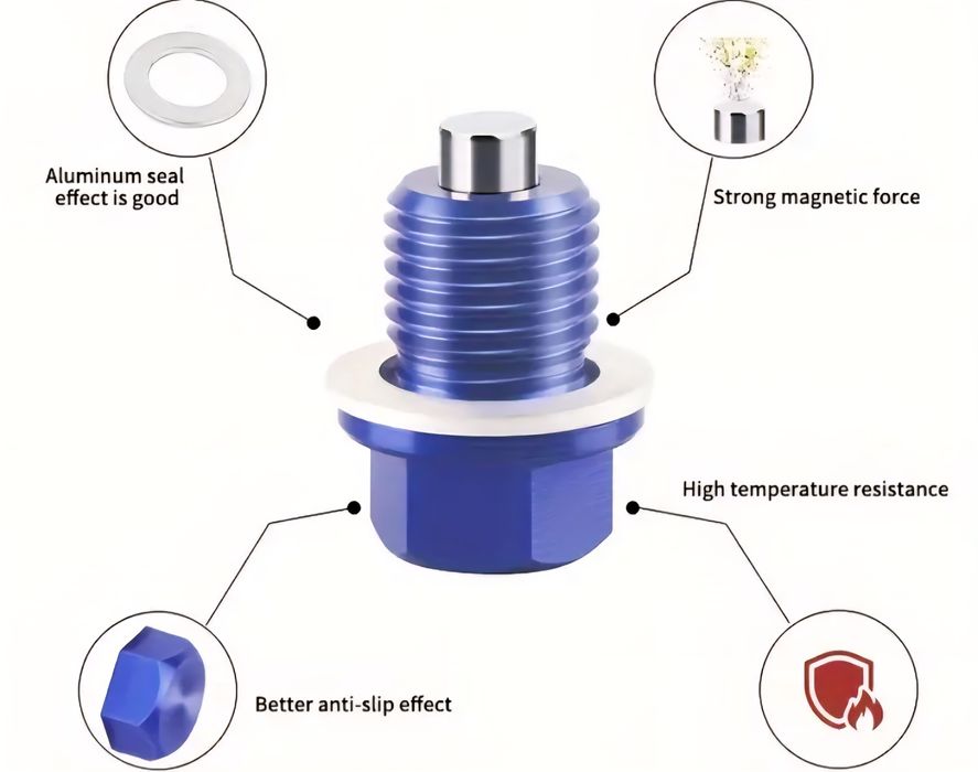 Bușon baie ulei magnetic