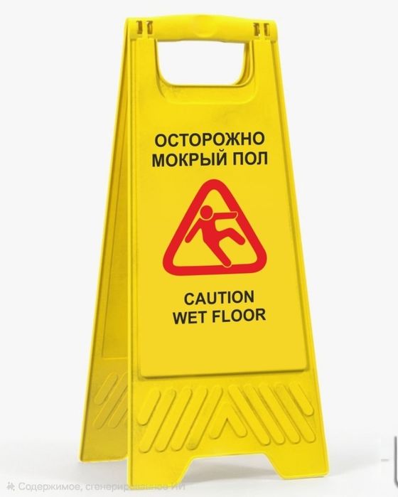 Предупреждающий знак WET FLOOR CAUTION 150 000 сум