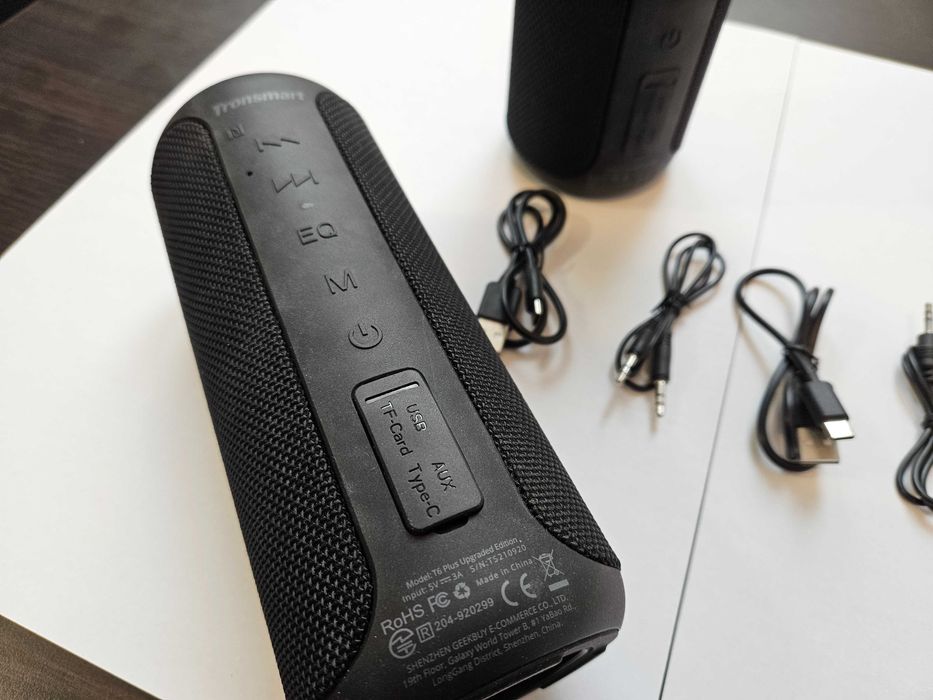 2 boxe portabile TRONSMART T6 Plus Upgraded ca noi 40W per boxă, negre