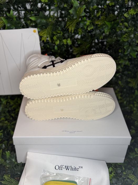 Adidasi OFF-WHITE Out Of Office Sneakers high Top court 3.0 full white
