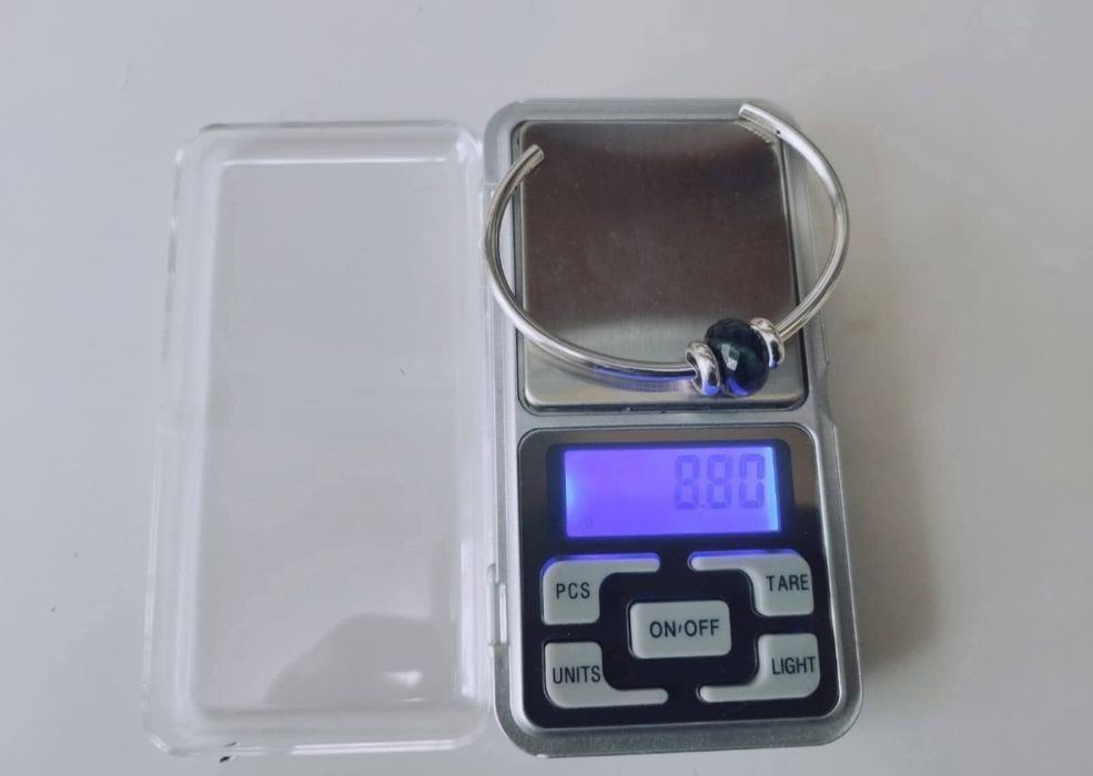 Veche bratara semi fixa din argint de 925, ametist, Trollbeads