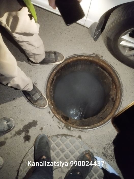 Kanalizatsiya tozalash xizmati Suv bilan chayish 24/7