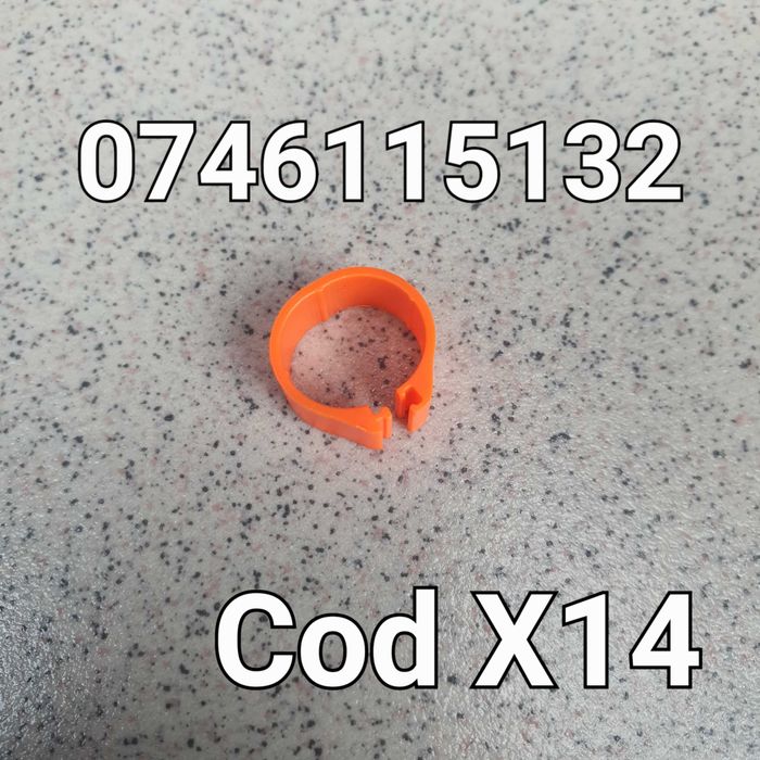 Cocosi Pasari Gaini Rate Porumbei King Fazani-Inele-CLEME de 12mm- X14