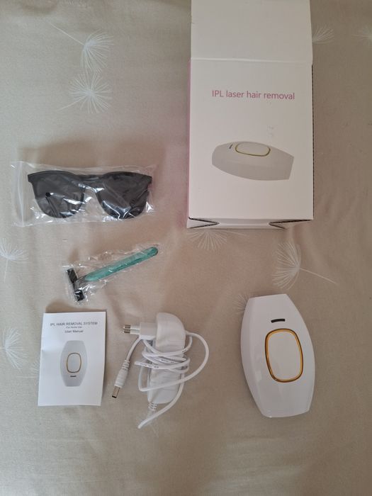Epilator Model G910 IPL, 500.000 de flash-uri, Ecran LCD, 5 nivele, Alb