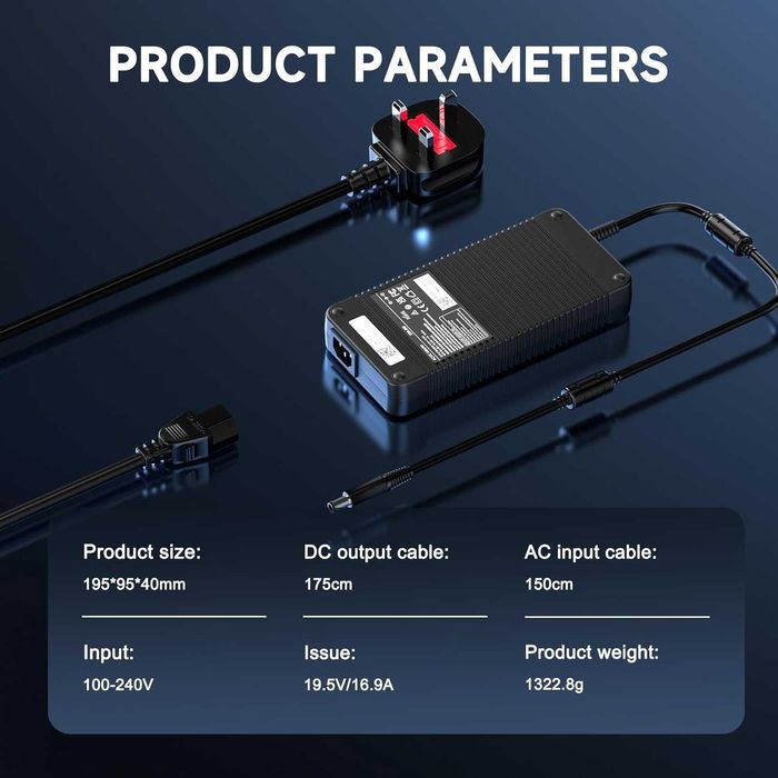 330W зарядно за лаптоп, за Dell DA330PM190, LA330PM160, 7.4 * 5.0mm